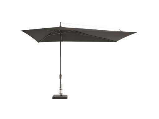 Madison – Asymmetrische Seite – Sonnenschirm (360x220 cm) einschließlich Fuß (55 kg) und Schutzabdeckung