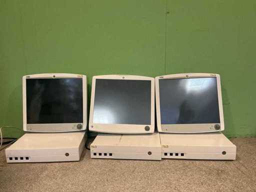 3x GE Medical Systems D19KT Monitor USE 1921A including Modul