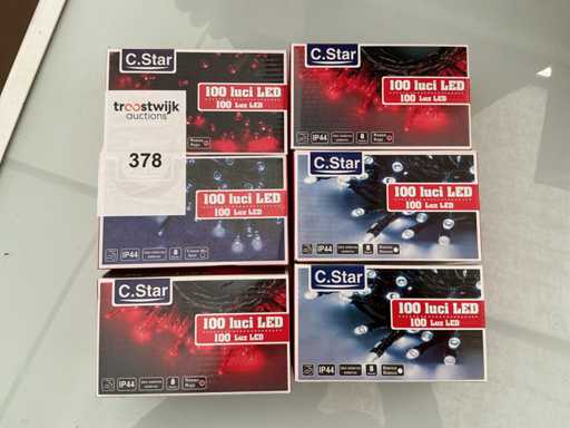 C.Star. Schutzart IP44. Innen- / Außenbereich, Weihnachts-LED-Beleuchtung. (6-fach)