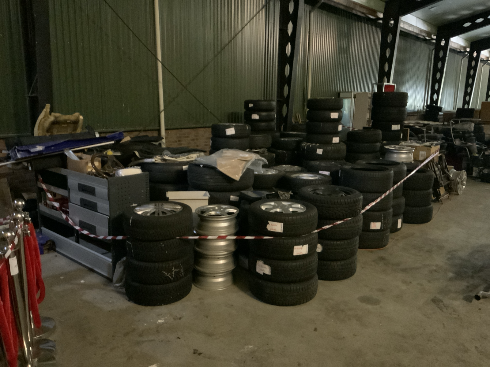 Batch of car parts and garage inventory