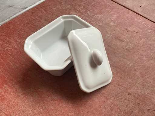 Batch of fireproof Pastry jars with lid