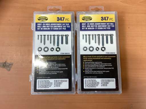 Bouten en Moeren Assorti 347 delig (2x)