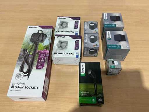 Braytron Outdoor lighting + outdoor plugs + ventilation (7x)
