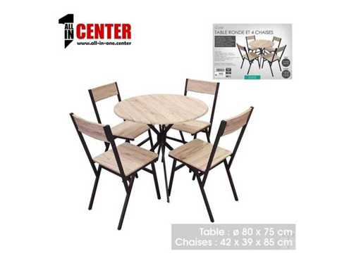 RONDE TAFEL MET 4 STOELEN TAFEL