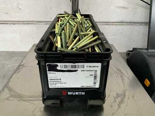 Würth 14.94 kg Draadeind M8 x 100 in stapelbare bak