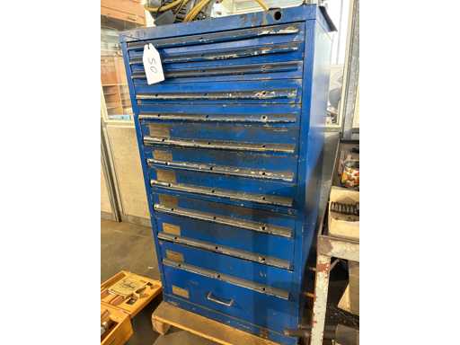   Workshop drawer cabinet with contents