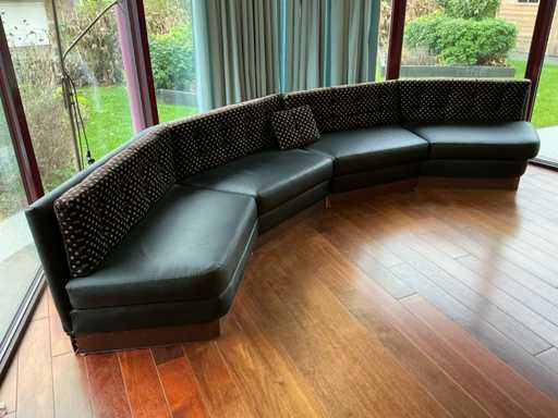 Sofa + floor lamp + coffee table