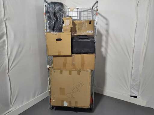 Rolcontainer met diverse producten