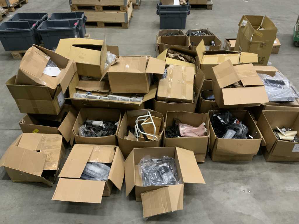 Batch of bicycle parts