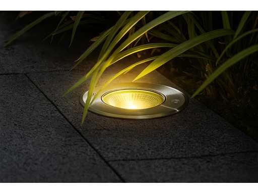 Grondspot Rond GU10 – IP65 Waterdicht – Ø110 mm – Metaal/PVC – Buiten (SGD-02R) (x6)