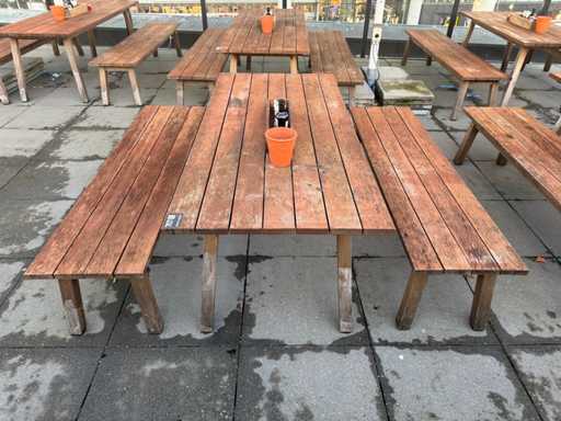 Cabins - Wooden terrace bench (2x)