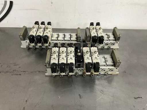 SMC pneumatisch solenoïdeklep spruitstuk (3x)