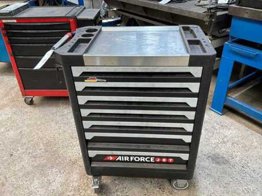 Airforce Jet Tool trolley with content