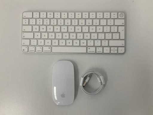 Apple - Magic QWERTY Keyboard z Touch ID i Magic Mouse