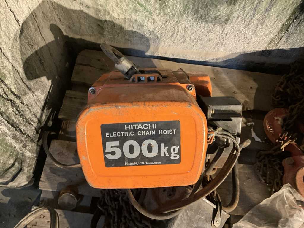 Elektrische Kettingtakel HITACHI Max. Cap. 500 kg.