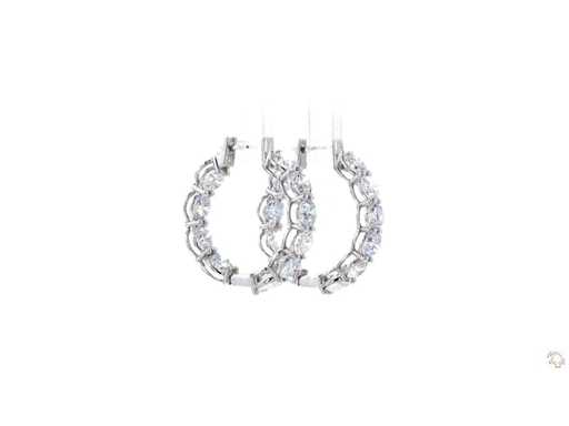 Platina oorringen met 5,01 crt. diamant