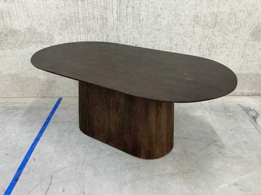Tavolo da pranzo ovale in legno