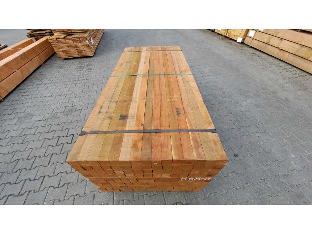 Hardhouten balken fijnbezaagd 60x60mm, lengte 275cm (150x)