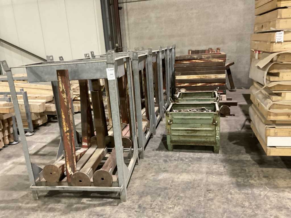large batch of steel support legs