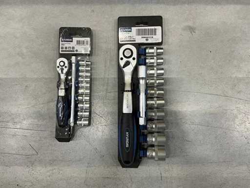 Seturi de chei tubulare Hyundai 59631/59633 din 12 piese (19x)