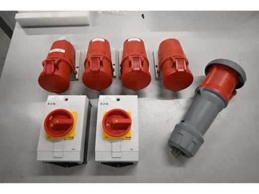 Diverse mufe/întrerupătoare Mennekes / Eaton 380V 32A / 63A