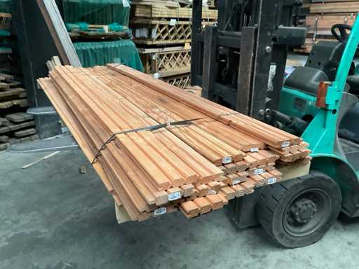 Douglas blokhut dubbelzijdig rhombusprofiel 224x13,9x2,8 cm (21x)