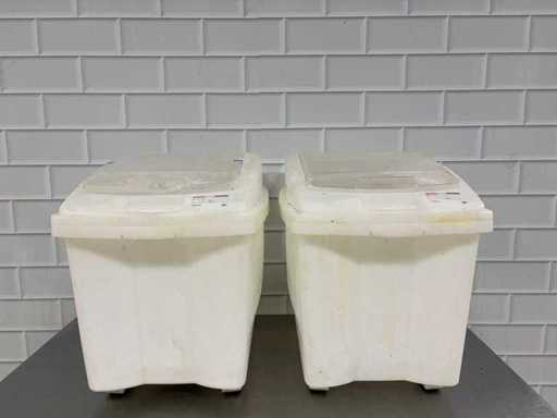 Araven - Mobiele grondstoffen container (2x)