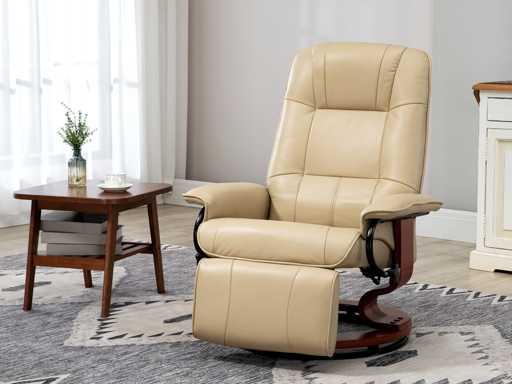 Fauteuil relax inclinable repose-pieds réglable pivotant 360°