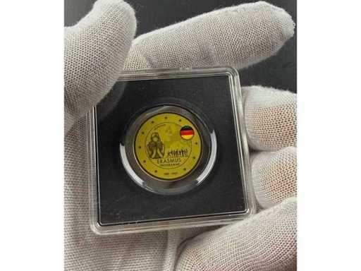 Rare 1/500 oz 1987-2022 Erasmus Anniversary Gold Coin with Germany Motif
