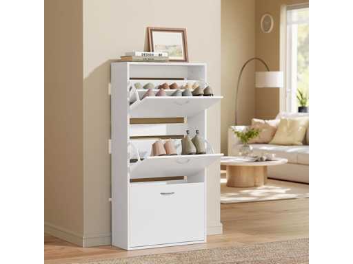 Shoe Cabinet, with 3 Flaps, Narrow Shoe Cabinet