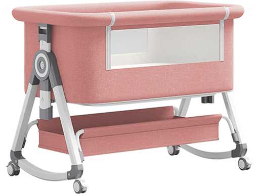 Lit bébé 5 en 1, berceau d'angle, lit parapluie, réglable de 1 à 6 positions