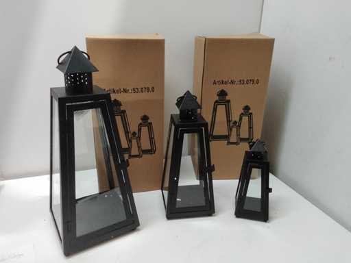 Seturi de 3 suporturi pentru lumân?ri (3x)