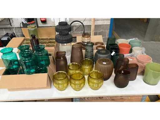 Lotto di vari vasi e vasi di vetro in B-living misto