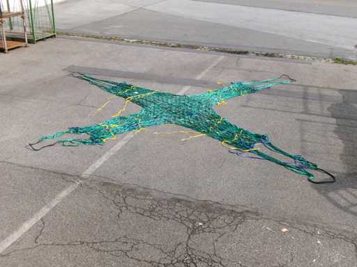 Brit. Cargo-Netz, Kreuzform, ca. 7,5x7,5m, gebraucht (G2)