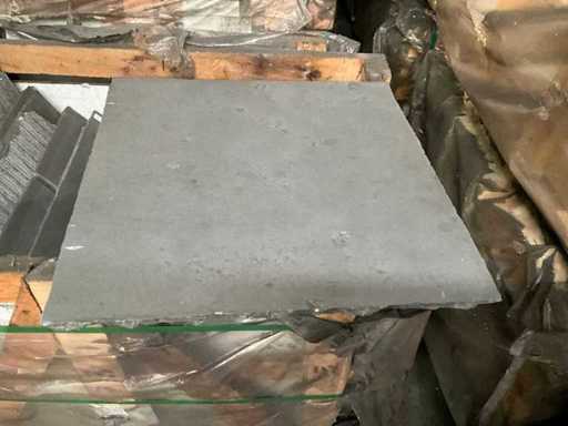 Indian grey honed Natural stone garden tile