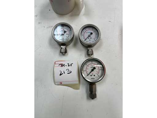 swageloke - lot de 3 manomètre