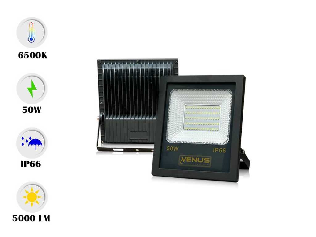 10 x LED Breedstraler 50W - waterdicht IP66 - 6500K koud wit