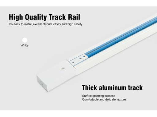 10 x Eenfase Rail – 1 m – WitC – Aluminium – IP20 – Inclusief montageset 