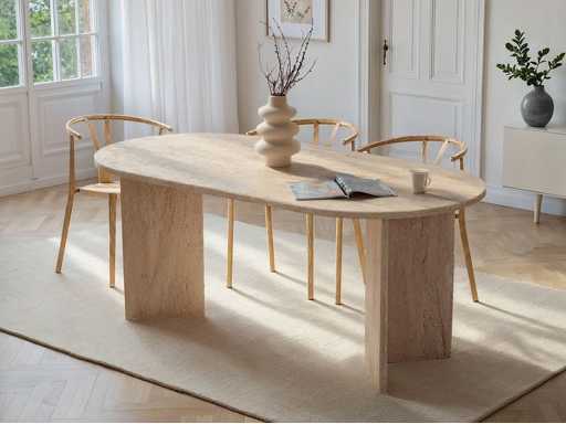 Tabel - kleur travertijn