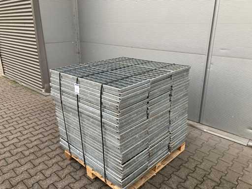 Plancher à lattes en acier 1100x395mm (96x)