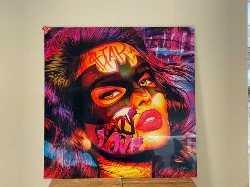 Plexiframe Frau 90 cm x 90 cm
