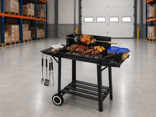 Barbecue Charcoal with Rotisserie
