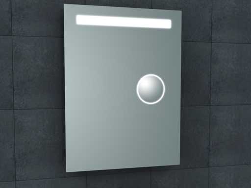 Tigris - Oglind? cu iluminare LED ?i oglind? de b?rbierit