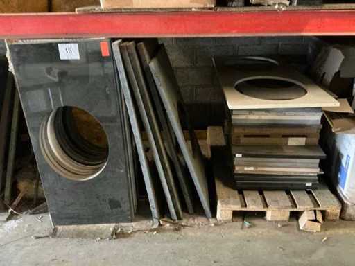 Varie tavolette in pietra naturale per lavabo (33 volte)