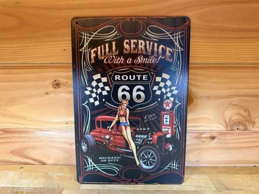 metaal reclame wandbord