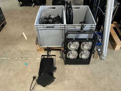 Showtec Beam spots en stageblinders (11x)