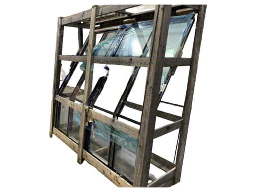 Resnic Fjord stainless steel curved sliding patio door with glass - TBF0559