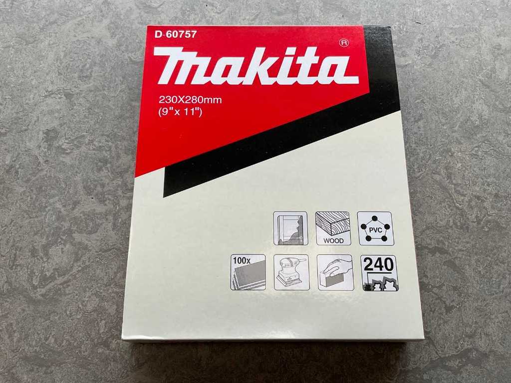 Makita - D-60757 - Schleifpapier 100er-Pack (10x)