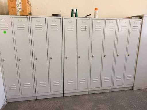 CP - 5x Stahlspind – Garderobenschrank 2-türig 61x50x180 cm