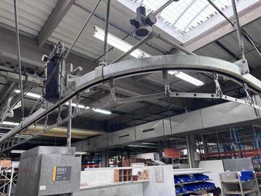    Connizzatore trasportatore aereo di rivestimento in polvere